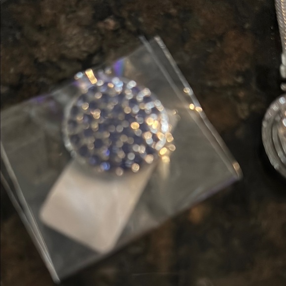 New Ginger Snap Intricate Silver and Purple Bracelet with Ornate Design - Picture 3 of 5